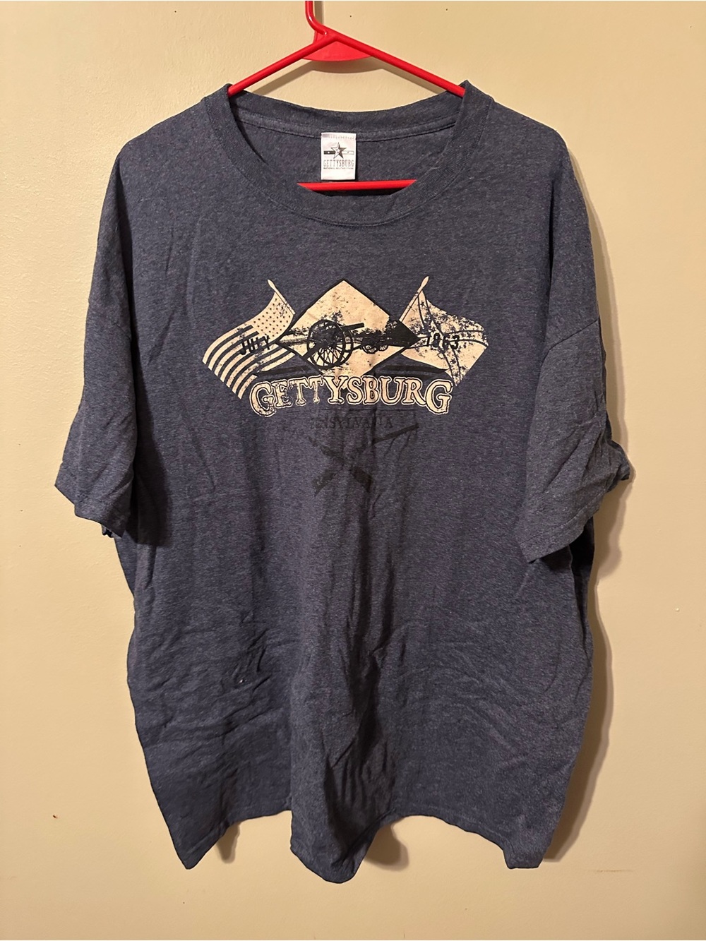 Gettysburg Graphic Short-Sleeve T-Shirt - Grey, size 3XL, unworn